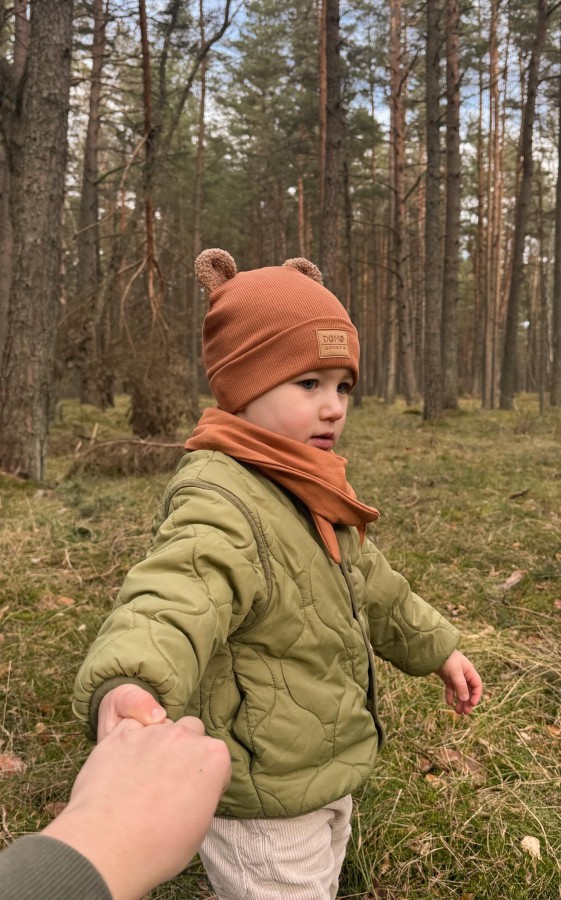 Rib trikotažo kepurė/komplektas "Teddy meškiukas" , 17 spalvų