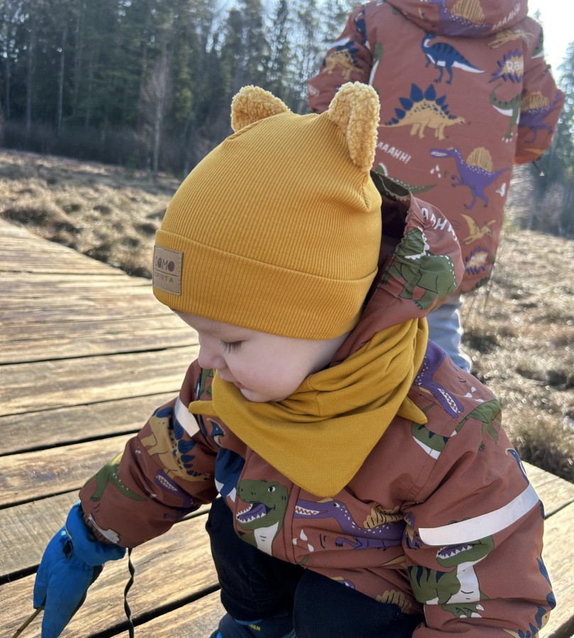 Rib trikotažo kepurė/komplektas "Teddy meškiukas" , 17 spalvų