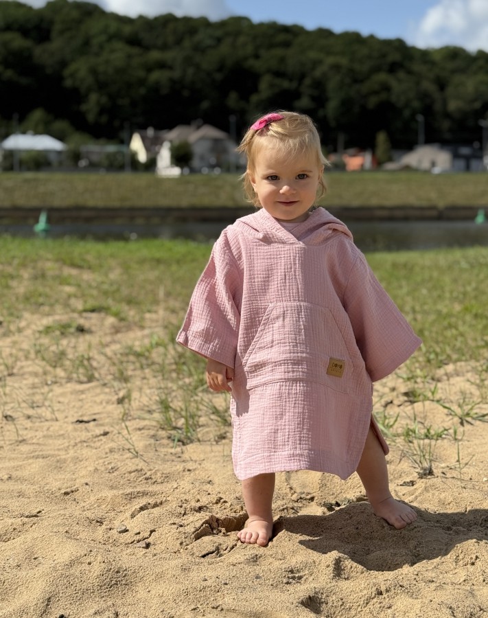 Maudynių pončai su zuikio ausimis (muslino audinys)