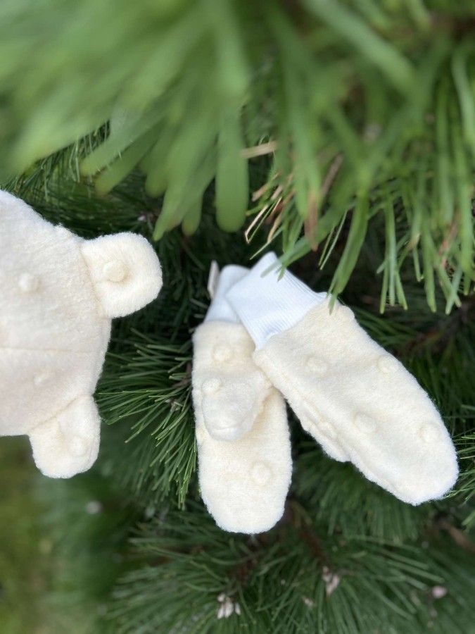 Pirštinės vilnos ,,su burbuliukais"