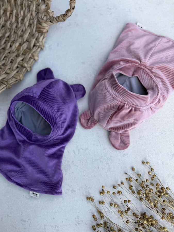 Soft veliūro šalmukai su ausytėmis (Rudeninis/Pavasarinis), 6 spalvos