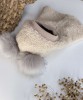 Žieminis teddy šalmukas su bumbulais, 8 spalvos