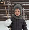 Žieminis vilnos  šalmukas su ausimis, 10 spalvų