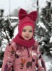 Žieminis vilnos  šalmukas su kaspinais, 10 spalvų