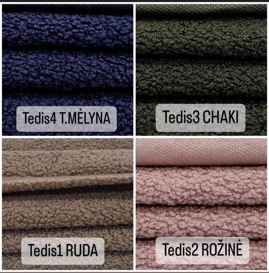 Žieminis teddy šalmukas su bumbulais, 8 spalvos