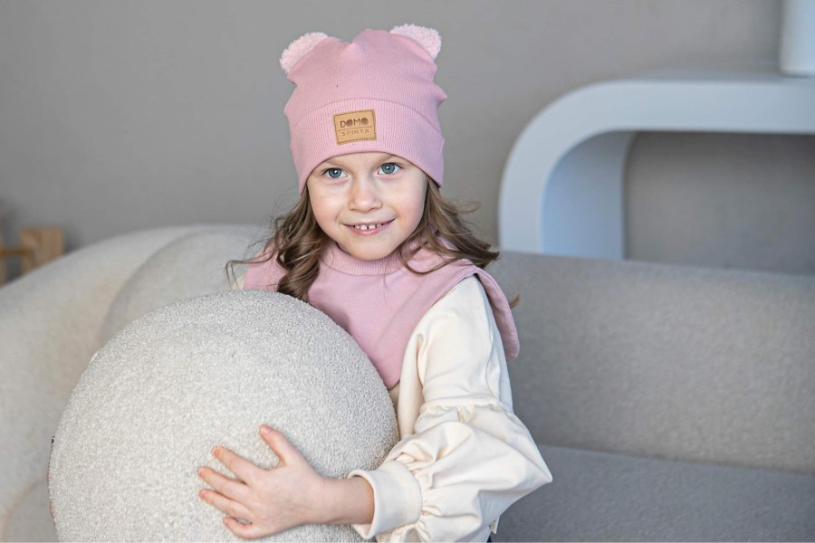 Rib trikotažo kepurė/komplektas "Teddy meškiukas" , 17 spalvų