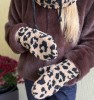 Teddy leopardo rašto pirštinės