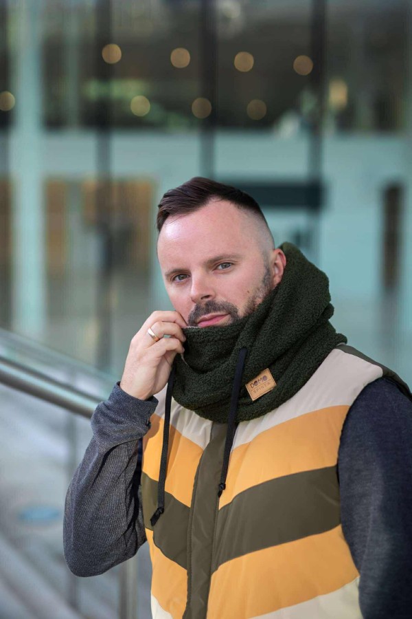 Teddy trikotažo balaklava vyrams (chaki spalva)