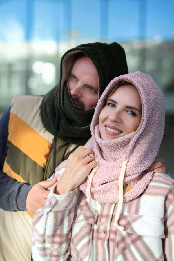 Teddy trikotažo balaklava vyrams (chaki spalva)