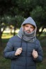 Teddy trikotažo balaklava vyrams (tamsi pilka spalva)